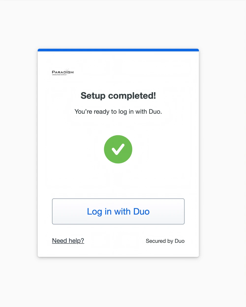 Log In with Duo