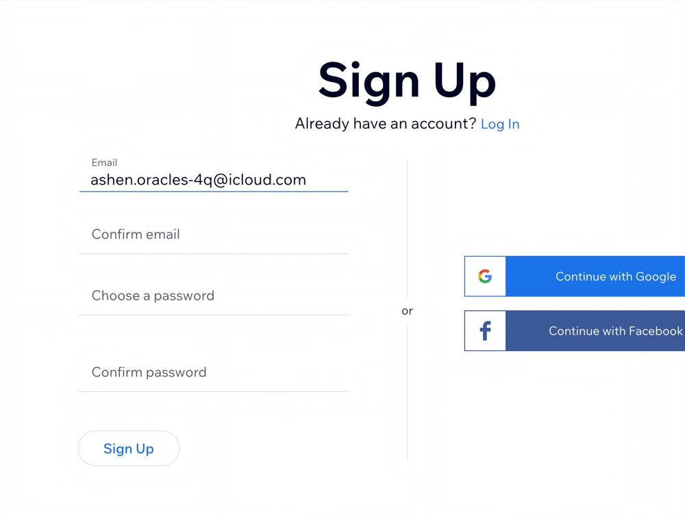 Paste the email
address