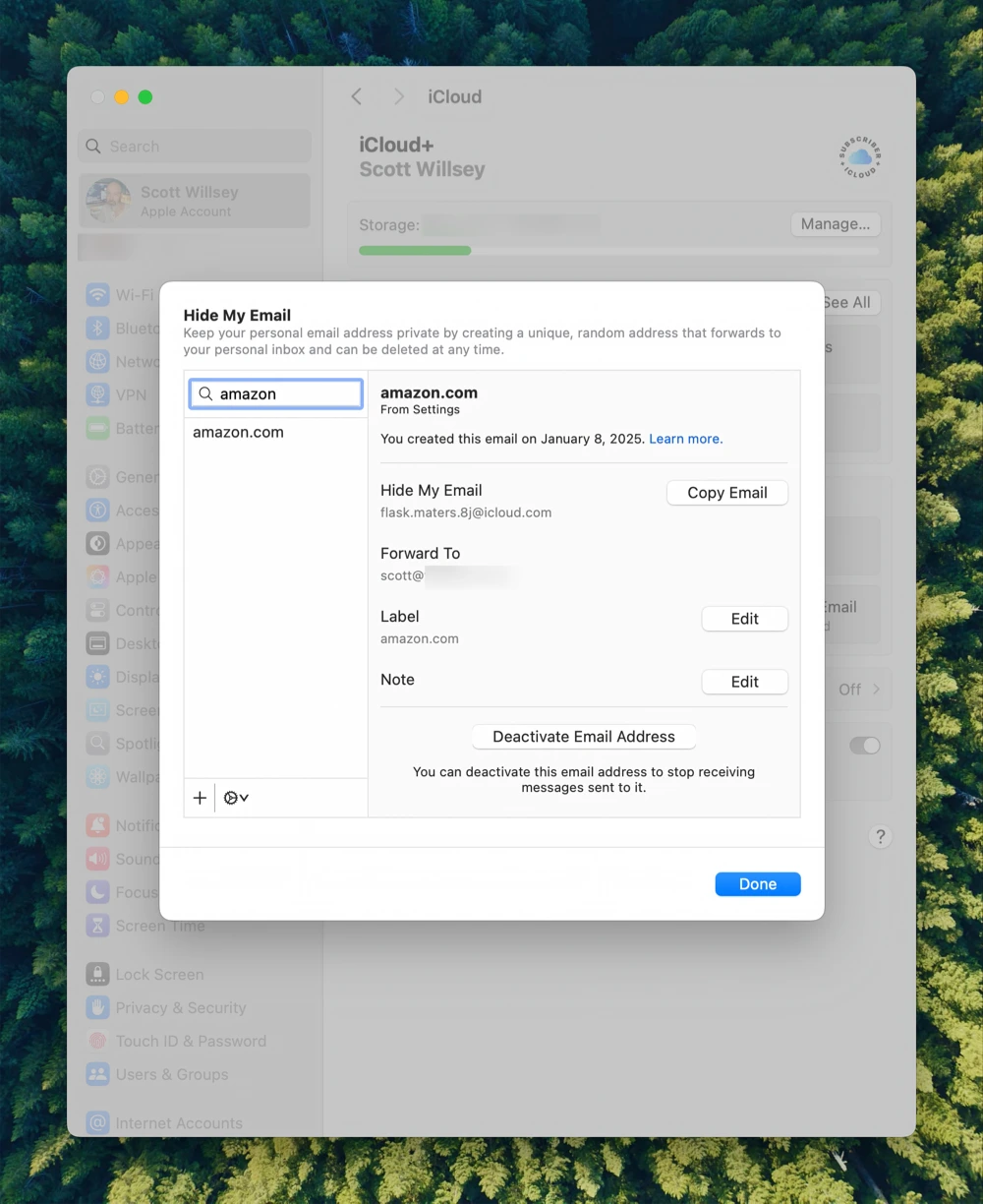 Hide My Email address
search