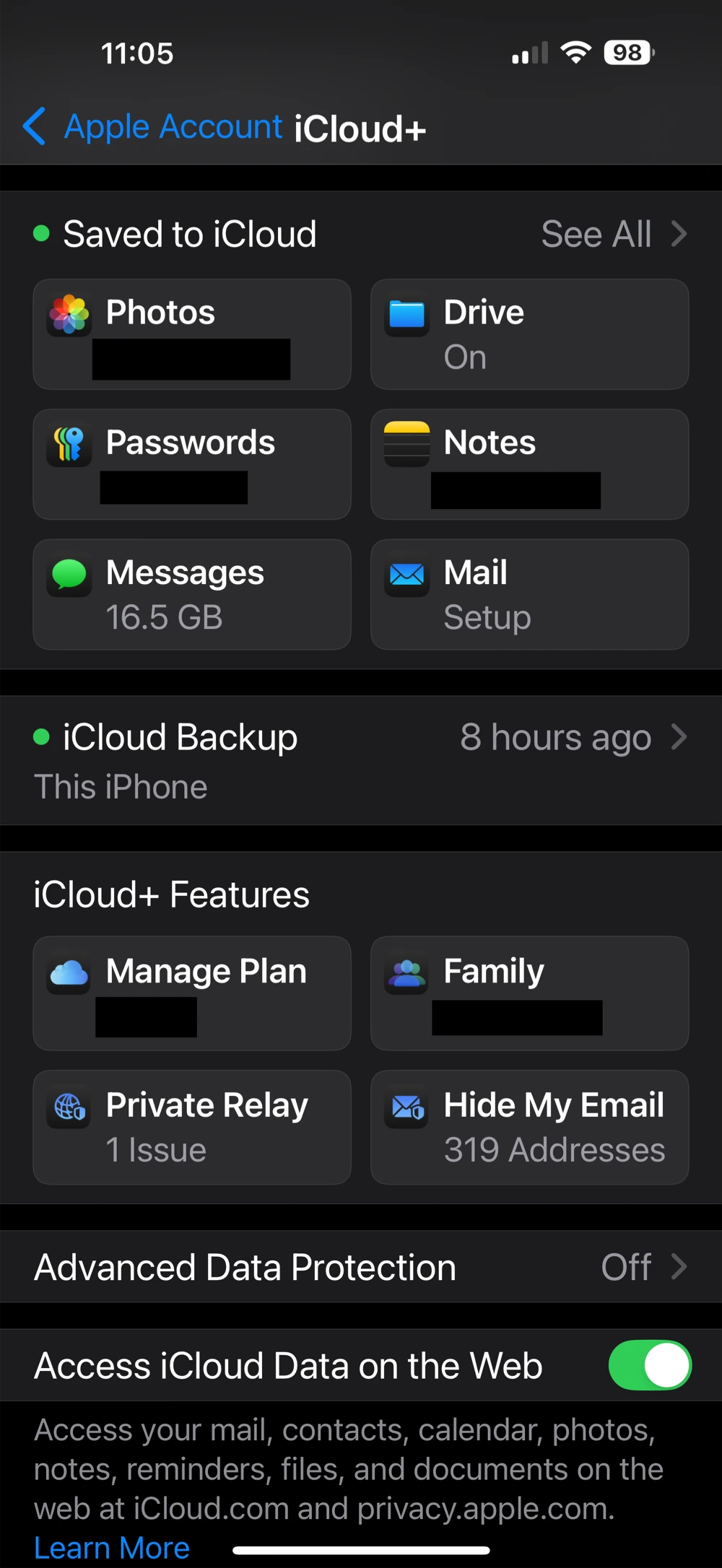 Tap on "Hide My
Email"